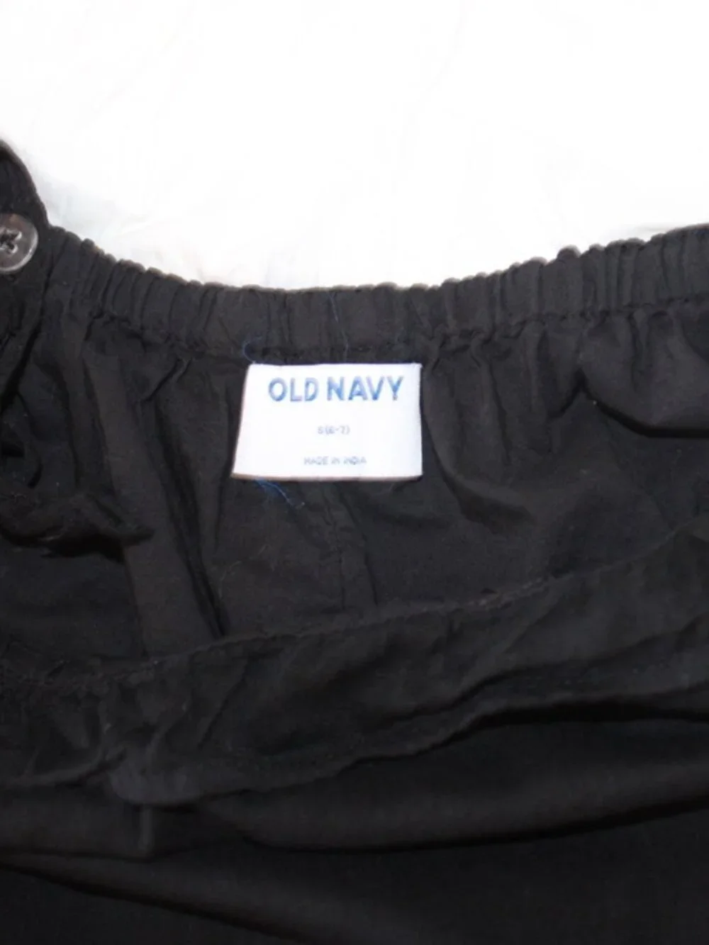 Girl's 6/7 black 100% Cotton Tiered A-Line Play Dress Old Navy